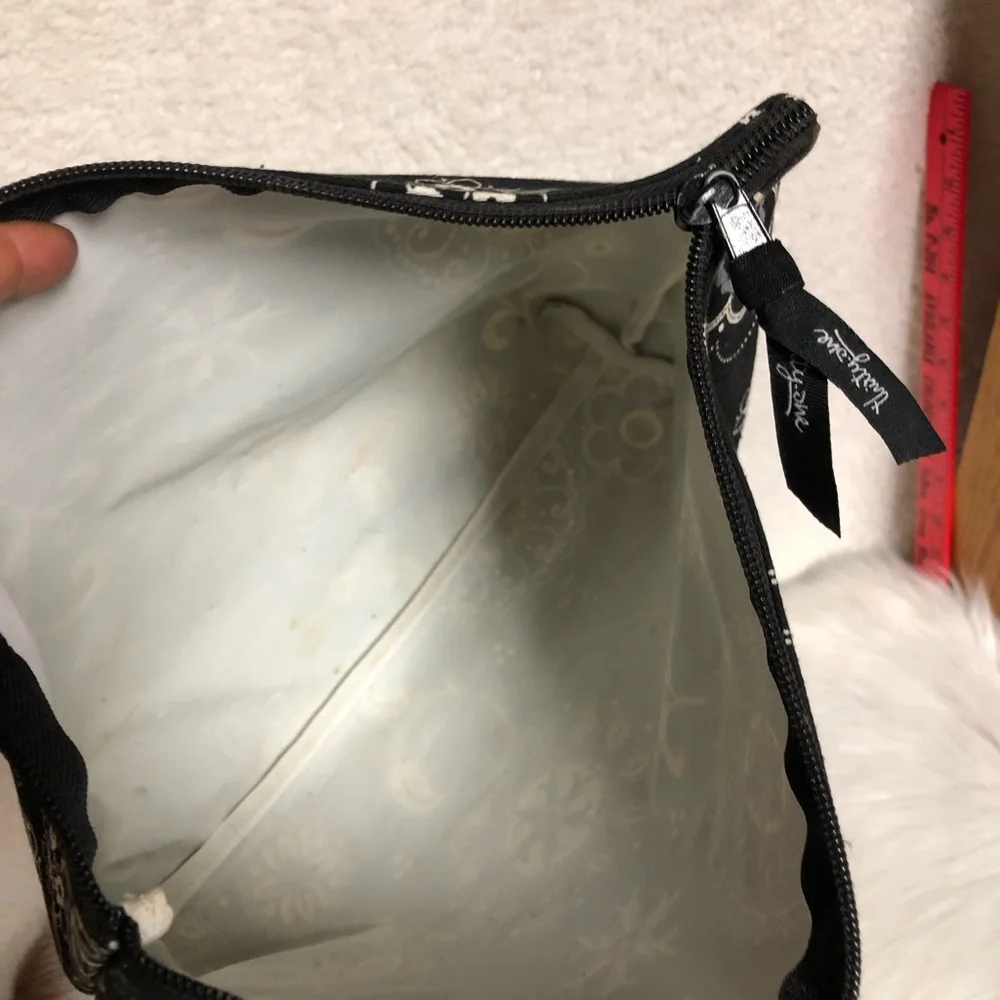thirty-one Black and White Floral Paisley Cosmetic Bag